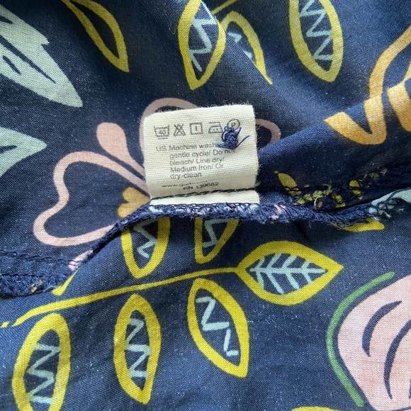 Gudrun Sjoden Women’s Shirt Dress Floral Organic Cotton Midi Medium Lagenlook - Picture 6 of 9